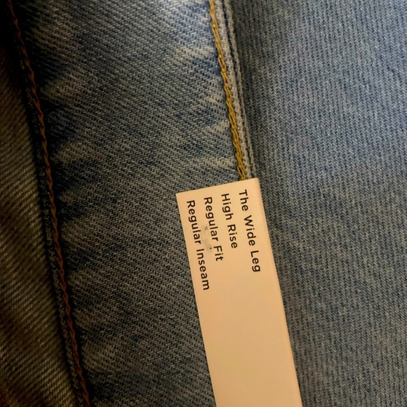 The Loft Patch Pocket High Rise Wide Leg Jeans Size 33 - Picture 9 of 16